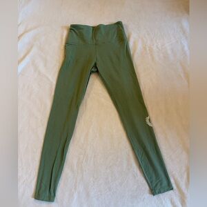 Green straight leg leggings from Pink.